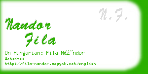 nandor fila business card